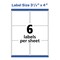 Avery Printable Shipping Labels with Sure Feed, 3-1/3" x 4", White, 600 Blank Mailing Labels for Laser Printers (5164)